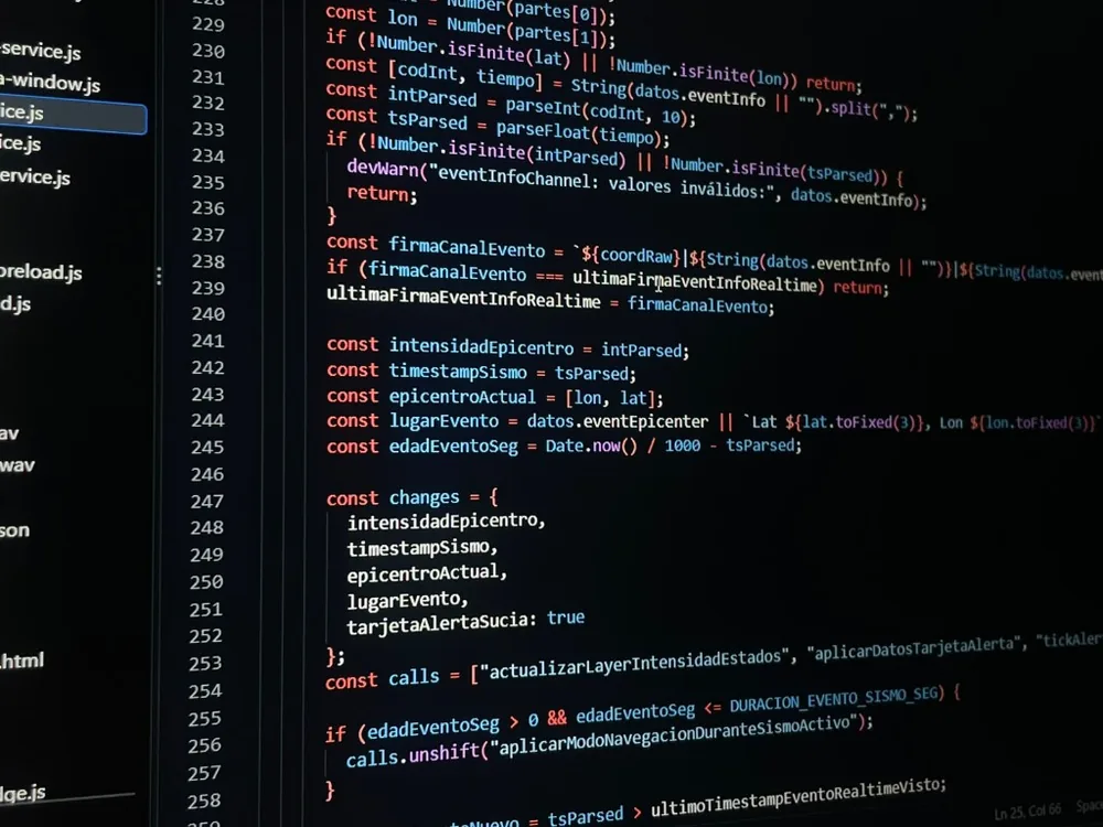 Código de AlzoMX que procesa los datos de un evento sísmico en tiempo real