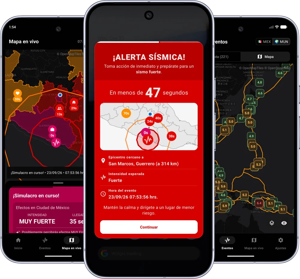 Mockup de AlzoMX App: Teléfono con AlzoMX App. Archivo en alta resolución, ideal para portadas y notas.